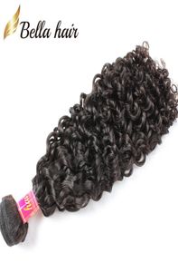 Бразильский пучок bellahair, вьющиеся плетения, пучки человеческих девственных волос, двойной уток, 12 30, наращивание кончиков волос, натуральный цвет5254957