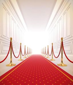 Red Carpet Golden Stanchions Vinile Pography Fondali Neonato Po Booth Sfondi per Wedding Studio Props19333945826112