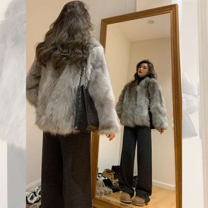 Zamożne tysiąc złotych norków pluszowy płaszcz dla kobiet zintegrowana imitacja wydry Królik włosy xinji haining ochrona środowiska futro 454328