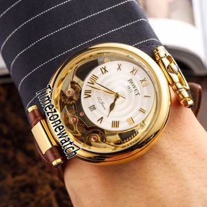 Bovet Amadeo Fleurier Grand Complications Virtuoso Skeleton Automatic Date Yellow Gold Gold Dial Mens Watch Brown Leather TimeZone315o