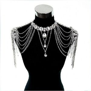 Spring 2019 New Style Bridal Counter Chain Real Pos Sparkly Rhinestons Counter Counter Necklace Necklace in Stock2364