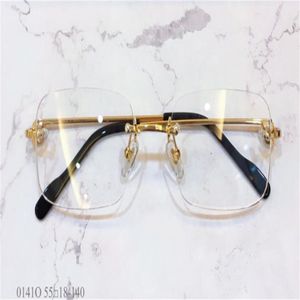 Całkowite nowe okulary optyczne projektowe 0141 Retro metalowy obręczy Transparent Style biznesowe retro klasyczny przezroczysty GL210C