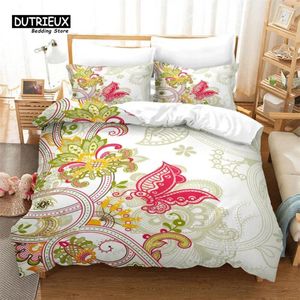 Bedding Sets Mandala Duvet Cover Geometric Floral Print Set Queen Size Bohemian Style Pillowcases For Kids Adults Bedroom Decorative