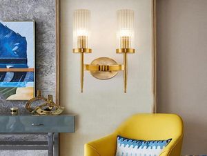 Beiaidi American Golden GSS LED MUT MP E27 SALM EL Project Wall Light Sconces Post Nowoczesna sypialnia Podziel MP90028163068249