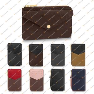 Unissex designer de moda luxo recto versão carteira chave bolsa moeda titular do cartão crédito superior qualidade espelho m69431 m69420 m69421 2665
