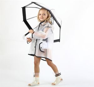 Celveroso crianças transparência impermeável casaco de chuva poliéster meninos roupas moda capa de chuva crianças do bebê meninas jaqueta casaco rainsut 53892266