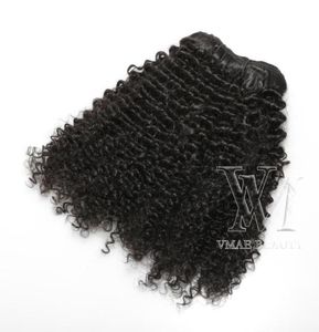 VMAE Peruvian Afro Kinky Curly Clip in Human Hair Extension 3A 3B 3C 4A 4B 4C Clip in 120g Natural Color1003689