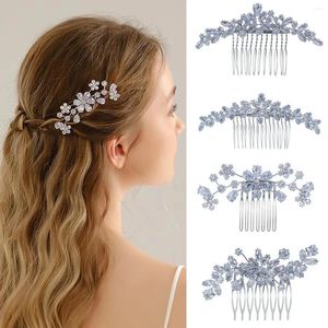 Hair Clips Bride Wedding Accessories Dress Headdress Insert Comb Simple Senior Sense Flower