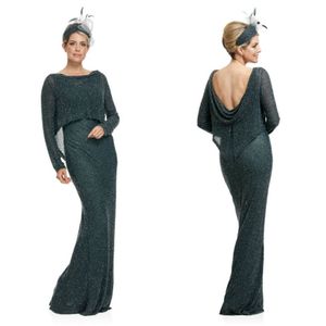 Modest Joyceyoungcollections Jewel Langarm-Backless-Kleid für die Brautmutter mit Jacke, Tüll-Mutterkleid, formelles Abendkleid Gow286u