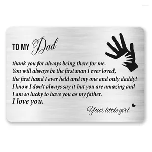 Keychains To My Dad Love Note Engraved Metal Wallet Inserts Card Father's Day Gifts For From Daughter Step Gift Birthday DIY