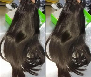 Dubbel ritad extra tjockare 4st RAW Vietnamese Blond Straight Silky Human Hair Wefts Virgin Obebeteed Weft2280692