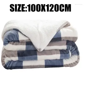 Blankets Small Size 100X200CM Double Blanket Warm Soft Flannel Carpet Air Conditioning For Home Office Leisure Nap Cover