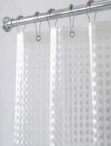 180180 cm tung tull 3D EVA Clear Shower Curtain foderuppsättning för badrum vattentät gardin3022327