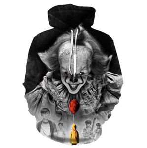 Men039s Hoodies Sweatshirts Movie Stephen King Itthe Clown Pennywise 3D Printing Cosplay Costume Men Women Cartoon Halloween 1952667