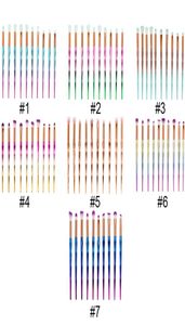 Güzel 10 adet elmas makyaj fırçaları setler Maange Powder Foundation Göz Farı Fırça Kitleri Profesyonel Güzellik Araçları 7 Renkler3752457