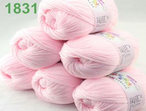 Många 6 bollar x 50g kashmir silkes sammet barn garn baby rosa 18315743695