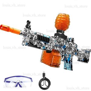 Gun Toys Gel Electric Ball Blaster Battery Autable Battery Outdoor Games Toys for Antives Team Game M249 T240309