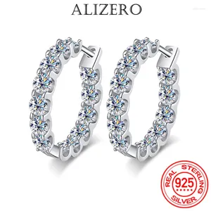 Hoop Earrings 2.6ct D Color Moissanite Earring 925 Sterling Sliver Plated White Gold For Women Wedding Sparkling Fine Jewelry