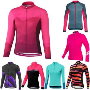 جوسمكس للنساء الأكمام الطويلة ركوب الدراجات جيرسي دراجة دراجة ملابس mtb bib Sport Shirt Purple Motocross Mountain Road الضيق سترة أعلى 240307