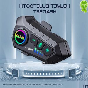 Автомобиль Другая Автоэлектроника Новый Kebidumei Yp10 2X Беспроводная Bluetooth5.3 Мотоциклетный Шлем Домофонная Гарнитура Водонепроницаемая 300 М Intercomuni Dhmjc