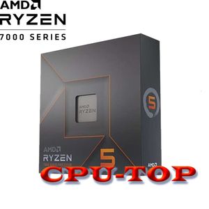 NY AMD RYZEN 5 7600X R5 7600X BOX 100-000000593 4,7 GHz 6-kärnor 12-thread CPU Processo 5nm ZEN4 105W Socket AM5 PCI-E5.0 Ingen fläkt