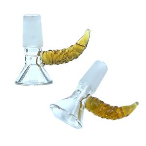 Ochsenhorn Raucherzubehör 14mm 18mm männliche Schneeflockenglasschalen mit Wabensieb rund 8 Farben