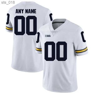 Fotbollströjor anpassade Michigan Jersey Donovan Edwards Blake Corum Mike Sainristil Charles Woodson Tom Brady någon namnh240309