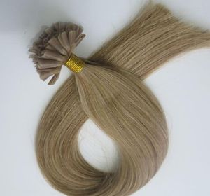 100g 100Strands Pre Bonded Nail U Tip Hair Extensions 18 20 22 24inch 12Light Golden Brown Brazilian Indian remy Human hair6571915