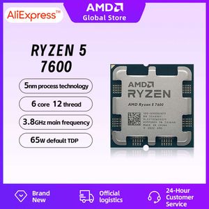 AMD Ryzen 5 7600 CPU -processor R5 7600 Helt ny socket AM5 AMD Radeon Graphics Integrated Chips GPU Novo Desktop