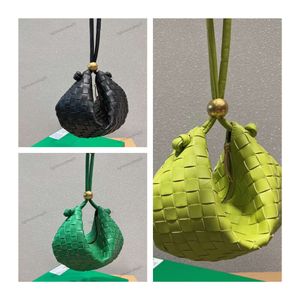 Turn Designer Bag 10a Jodie Brands Candy Fashion Green Bag Women Handbag Designer Bag Woven Venetas Leather Bags Mini Small Jodies Design Colors Women's Spring 240224