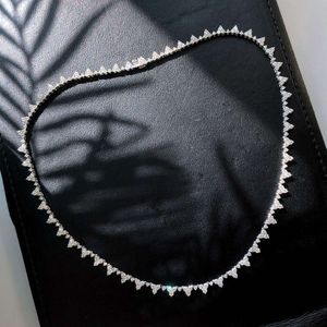 Luxury Fine Jewelry 18k Gold Full Diamonds 5.474ct 40cm Necklace for Wedding Gift