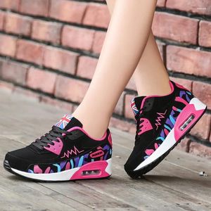 Casual Shoes 2024 Autumn Fashion Air Platforme Sneakers Damskie koronki w klinach sport