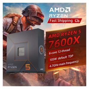 AMD RYZEN 5 7600X BOX VERSION Helt ny CPU-spelprocessor AMD R5 7600 6-CORE 12-THREAD 5NM 38M SOCKET AM5 ORIGINAL BOX SPEL