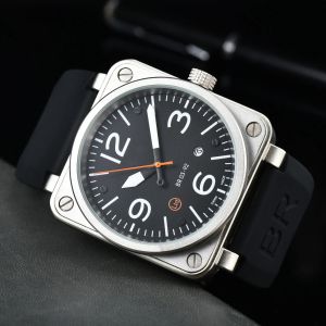 2024 Beller mens women Wristwatches Men Automatic Mechanical Watch Bell Brown Leather Black Ross Rubber Wristwatches Gift