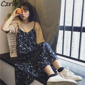 Abito senza maniche donne donne adorabili design in chiffon stampato estate nuovo arrivo vende a caldo popolare quotidianamente eleganti studenti harajuku accoglienti