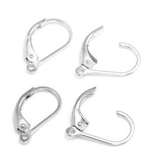 10pcs lot 925 Sterling Silver Earring Clasps Hooks Finding Components For DIY Craft Fashion Jewelry Gift 16mm W230250d