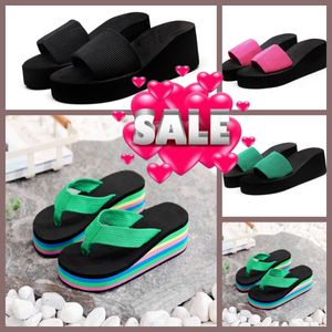 2024 Neuer Stil GAI 2024 Damen Sandalen Damen Slides Kristall Freizeitschuhe Plattform Sommer Strand Slipper max Größe 43