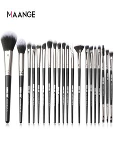 20pcs MAANGE Wooden Makeup Brushes Set Professional With Natural Hair Foundation Powder Eyeshadow For Makeup Bursh Tool 2010071370022