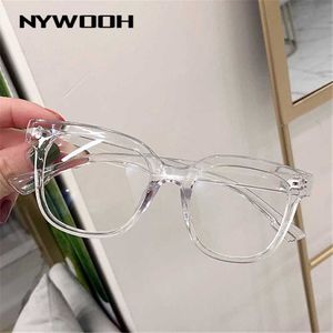 ファッションサングラスフレームNYWOOH光学眼鏡青色光ブロックメガネフレームビジョンケアコンピュータ眼鏡透明270W