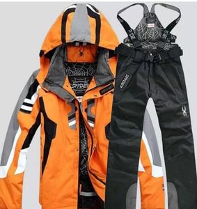 Wandern Ski Jacke Männer 039s Neue Mode Camping Ski Anzug Baumwolle Futter Winddicht Warme Jacke und Hosen Set 2 stücke Sport Set3337440