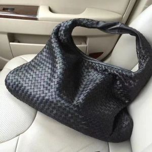 borsa firmata Borse da sera Borsa da vagabondo in pelle PU di lusso Borsa da donna casual intrecciata a mano Borsa a spalla con cerniera di giunzione di grande capacità