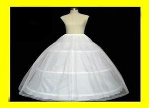 Brudpetticoat säljer vit tre bågar hög kvalitet i lager bollklänning mode ben ny ankomst119665