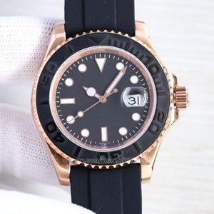 Orologi da uomo Cinturino in caucciù Yacht II 42mm Lunetta in ceramica Acciaio inossidabile pieno Meccanica automatica Movimento Zaffiro 5ATM Impermeabile 20253z