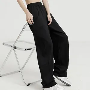 Pantaloni da donna Pantaloni sportivi da donna a vita alta Pantaloni larghi con tasche elastiche lunghe a gamba larga