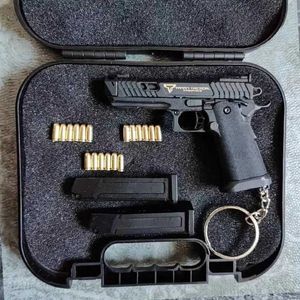 Gun Toys Alloy Empire G34 TTI Pit Viper Pistol Model 1 3 Rzuć Shell Mini Toy Ground Blak Blakena Demassemble dla dorosłych dzieci Prezent T240309