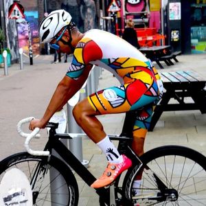 Zestawy wyścigowe Chaish Men SKINSUIS UCI Sports Clothing Triathlon Suits Summer Cycle Ubrania Rowerowe kombinezony Ropa de Ciclismo MTB Zestaw zespołu