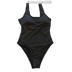 Kvinnor svart en bit badkläder designer vadderad bikinis sommarstrand simma biquinis brev tryck semester varm källa baddräkt 8zl5