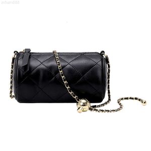 2024 Pure Color Personality Trend Cylinder Single Chain Womens Shoulder Bags