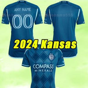 Sporting Kansas City MLS 24 25 Koszulki piłkarskie Wersja 2024 2025 PULIDO BUSIO RUSSELL ZUSI Piłka nożna Home Adult MAILLOT DE FUTOL