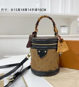 Cilindro bolsa feminina nova moda europeia e americana bolsa de ombro de alta qualidade presbiopia crossbody fortuna balde sacos